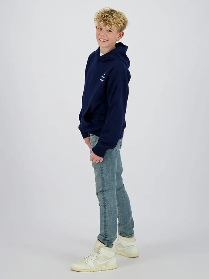 Hoodie "Nocussed" in Dunkelblau