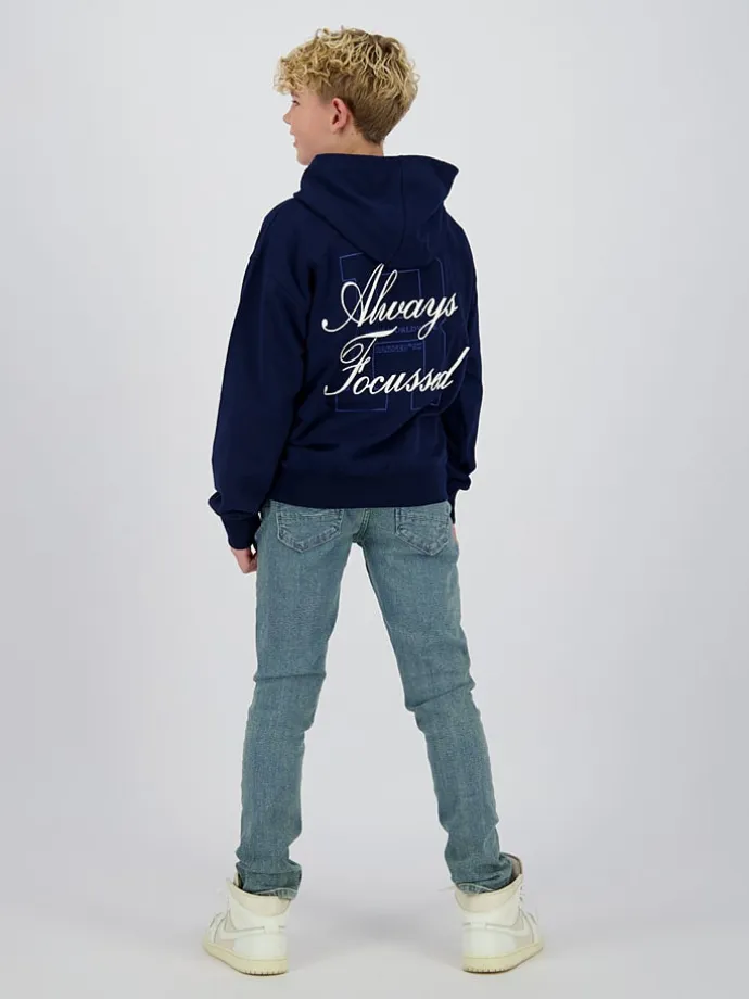 Hoodie "Nocussed" in Dunkelblau