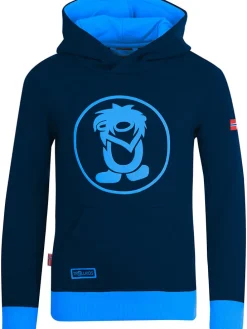 Hoodie "Troll" in Dunkelblau/ Blau