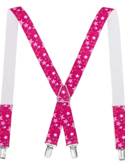 Hosenträger Sterne in Pink