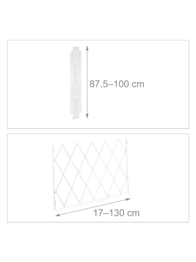 Hundeabsperrgitter in Weiß - (B)130 x (H)87,5 cm