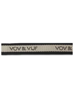 Hundehalsband in Beige/ Schwarz
