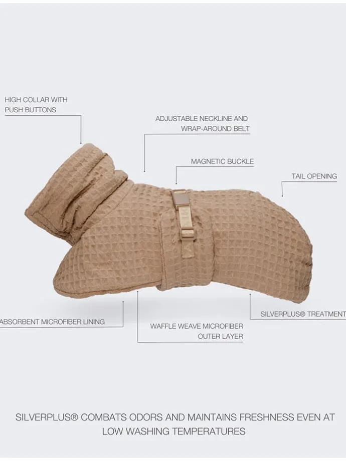 Hunde-Trockenmantel in Beige