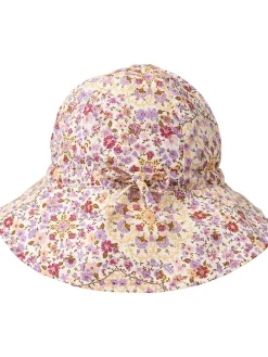 Hut "Chloè" in Creme/ Lila/ Rot