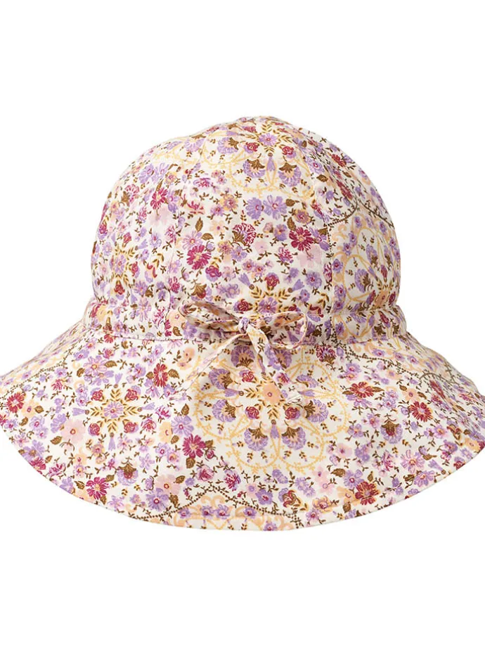 Hut "Chloè" in Creme/ Lila/ Rot