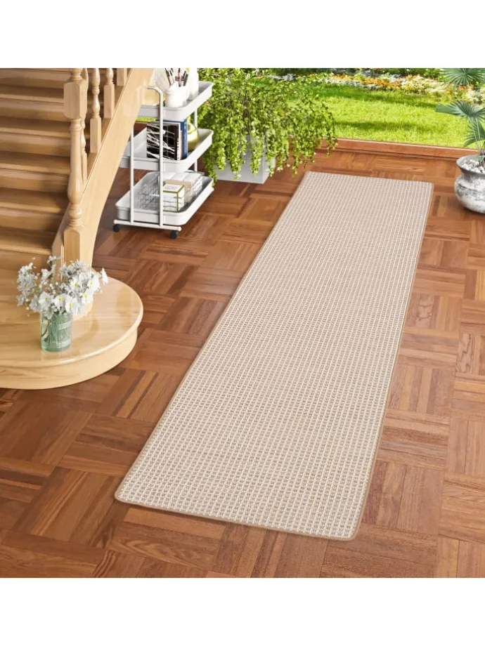 In & Outdoor Läufer Flachgewebe Oslo Trend in Beige