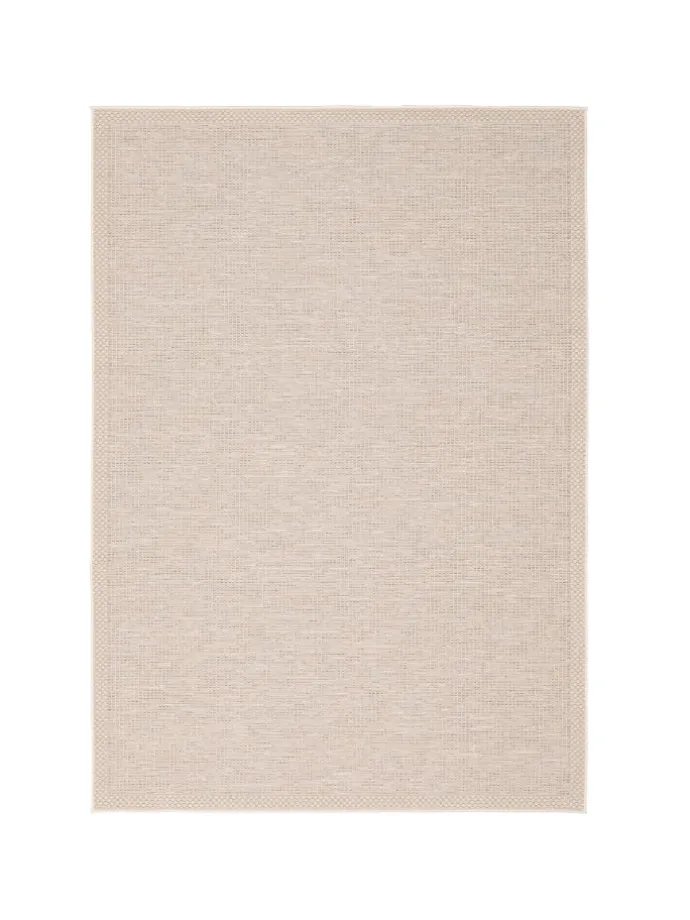 In & Outdoor Teppich Flachgewebe Ottawa Bordüre in Beige
