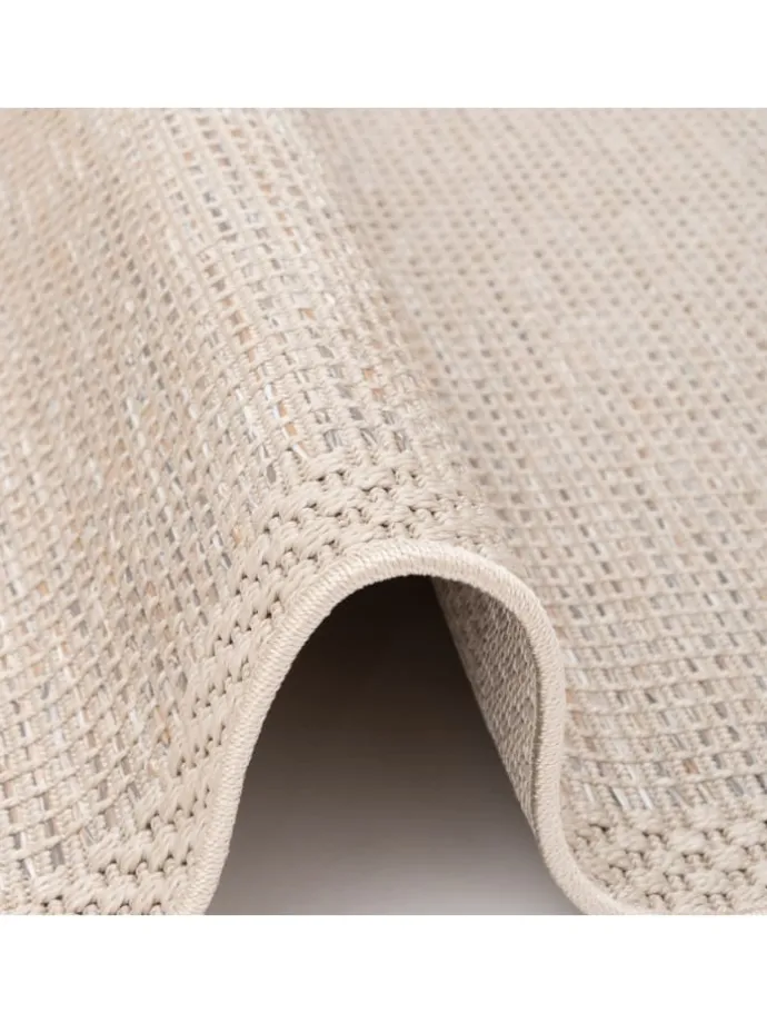 In & Outdoor Teppich Flachgewebe Ottawa Bordüre in Beige