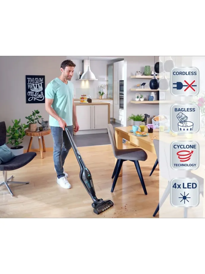 2in1 Akku-Staubsauger "RotaroPowerVac" in Schwarz