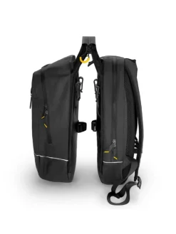 2in1 Doppel-Fahrradtasche 30L Rucksack Schwarz