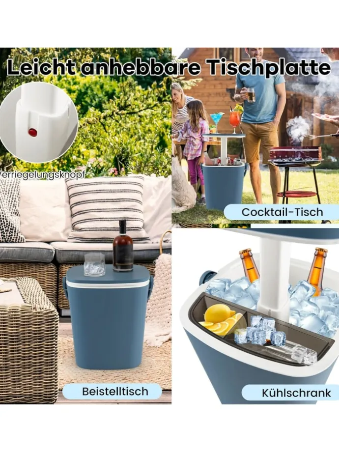 3-in-1 Kühltisch Cool Bar in Blau