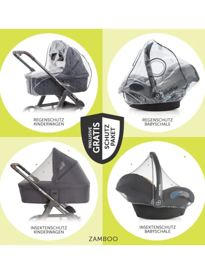 3in1 Kinderwagen-Set Salsa 4 Air Starter in gruen,schwarz