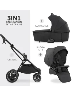 4in1 Kinderwagen-Set Vision X Trio Set - in schwarz,grau