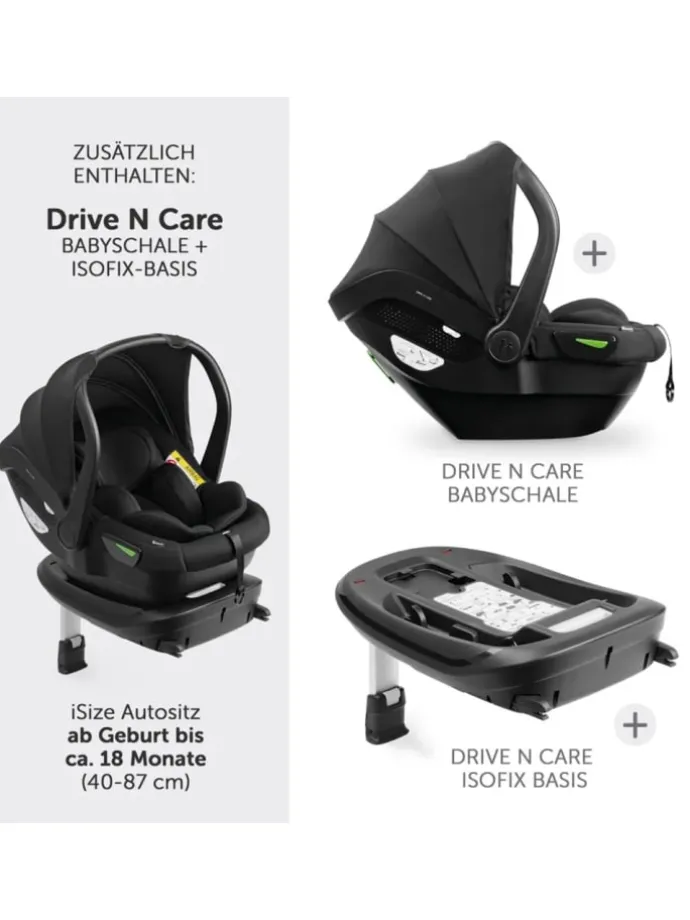 4in1 Kinderwagen-Set Vision X Trio Set - in schwarz,grau