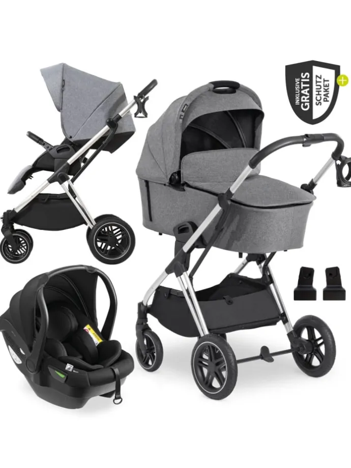 3in1 Kinderwagen-Set Vision X Trio Set Black in grau
