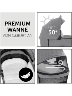 3in1 Kinderwagen-Set Vision X Trio Set Black in grau
