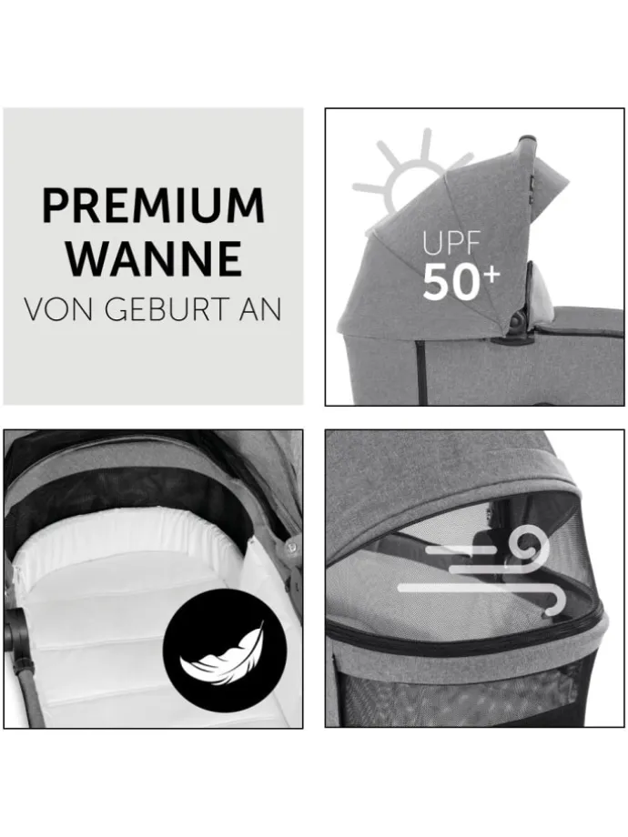3in1 Kinderwagen-Set Vision X Trio Set Black in grau