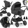 3in1 Kinderwagen-Set Vision X Trio Set Black in schwarz