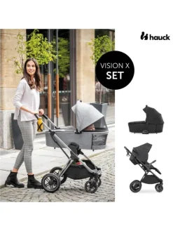 3in1 Kinderwagen-Set Vision X Trio Set Black in schwarz