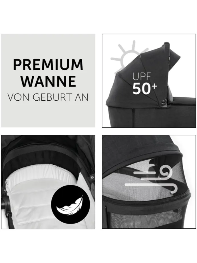 3in1 Kinderwagen-Set Vision X Trio Set Black in schwarz