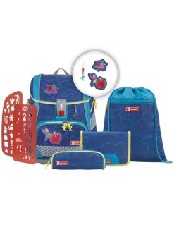 2in1 Plus Reflect Schulranzen-Set 6tlg. in rainbow colibri
