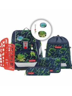 2in1 Plus Schulranzen-Set 6tlg. in wild t-rex taro