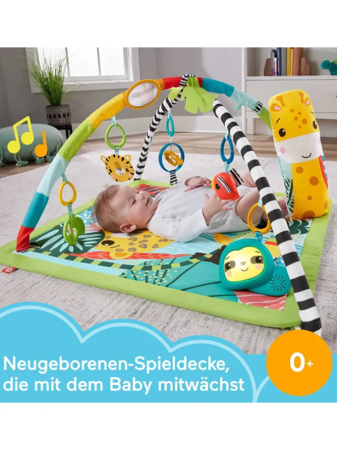 3-in-1 Rainforest Spieldecke Spielmatte Regenwalddesign