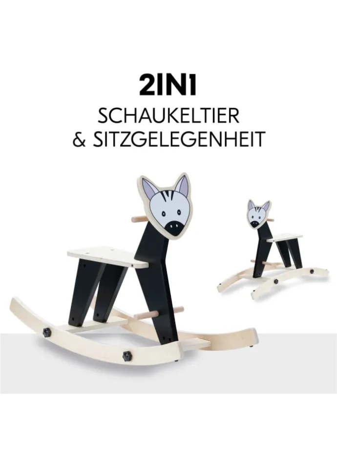2in1 Schaukeltier Rock N Swing (umbaubar in schwarz,beige