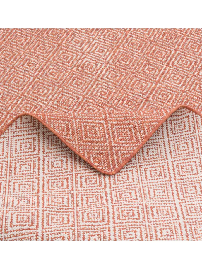 In- und Outdoor Teppich Beidseitig Newport Modern in Terrakotta
