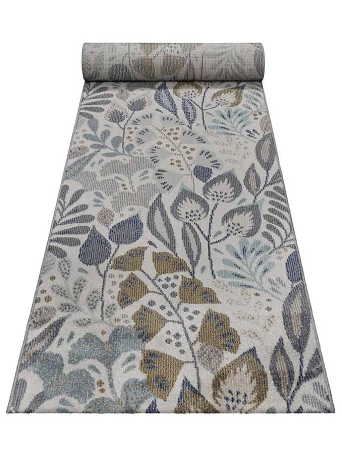 Indoor-/ Outdoor-Läufer in Beige/ Blau