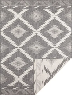 Indoor-/ Outdoor-Teppich "Malibu" in Grau/ Creme