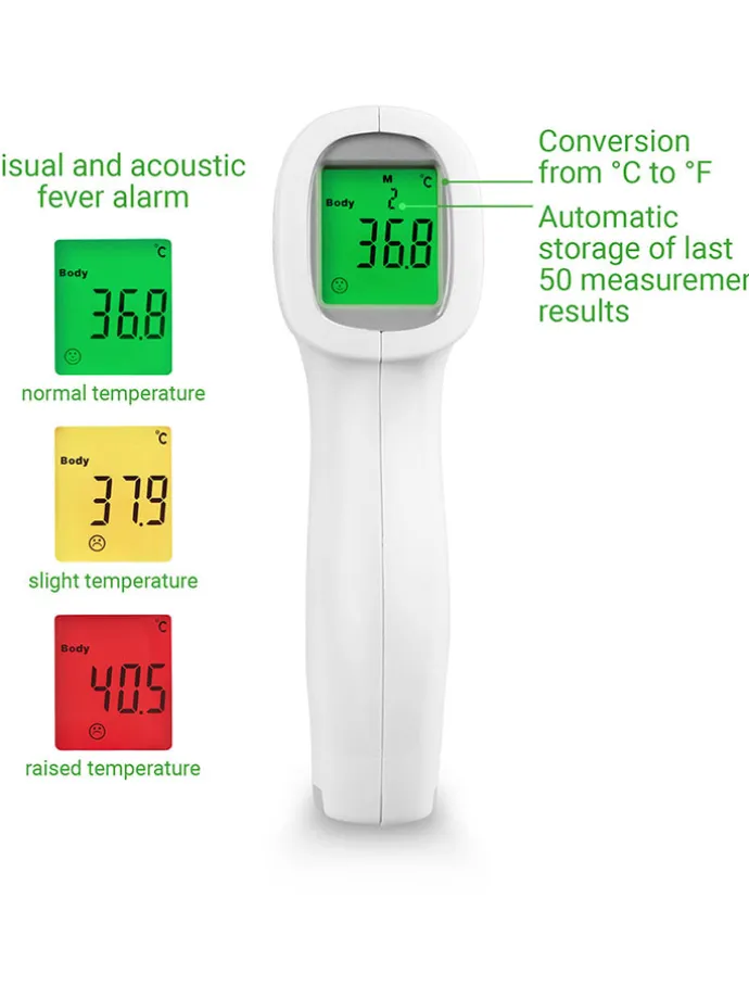 Infrarot-Kontaktlos-Multifunktionsthermometer "TM A79" in Weiß