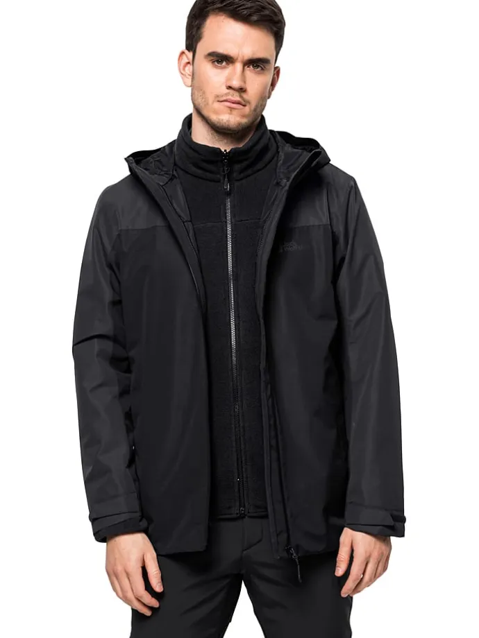 3in1-Funktionsjacke "Taubenberg" in Schwarz