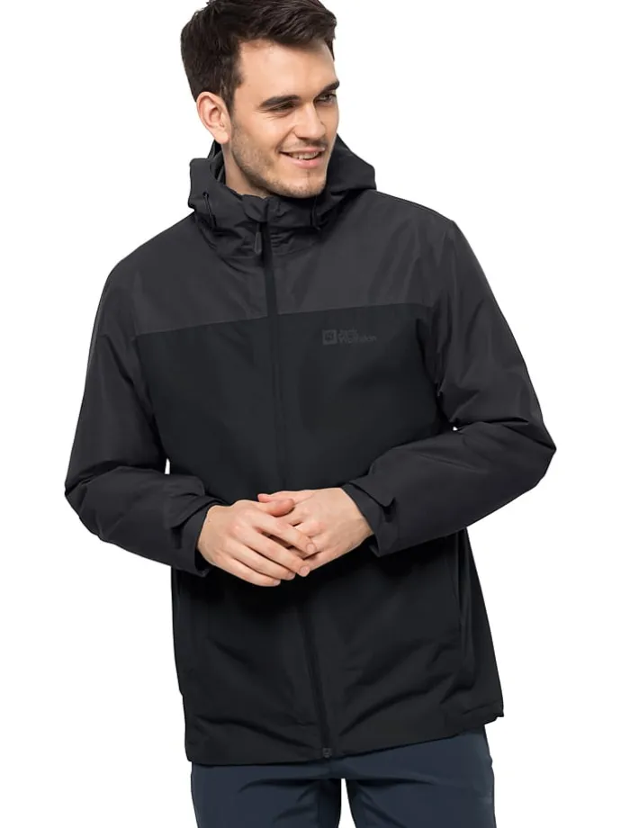 3in1-Funktionsjacke "Taubenberg" in Schwarz