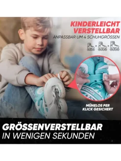 Inline Skates " Super Blades X-Pro " in weiß/mint