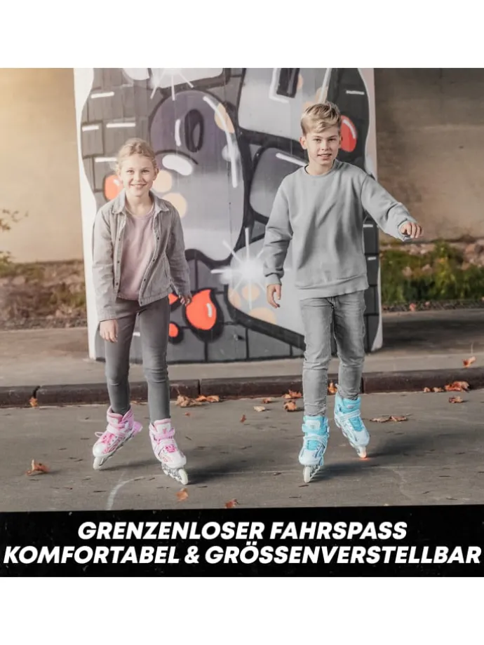 Inline Skates " Super Blades X-Pro " in weiß/mint