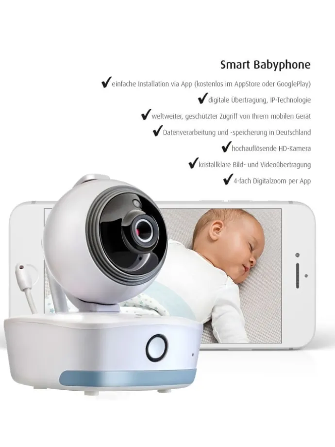 IP BabyCam Move Smart-Babyphone in Weiß ab 0 Monate