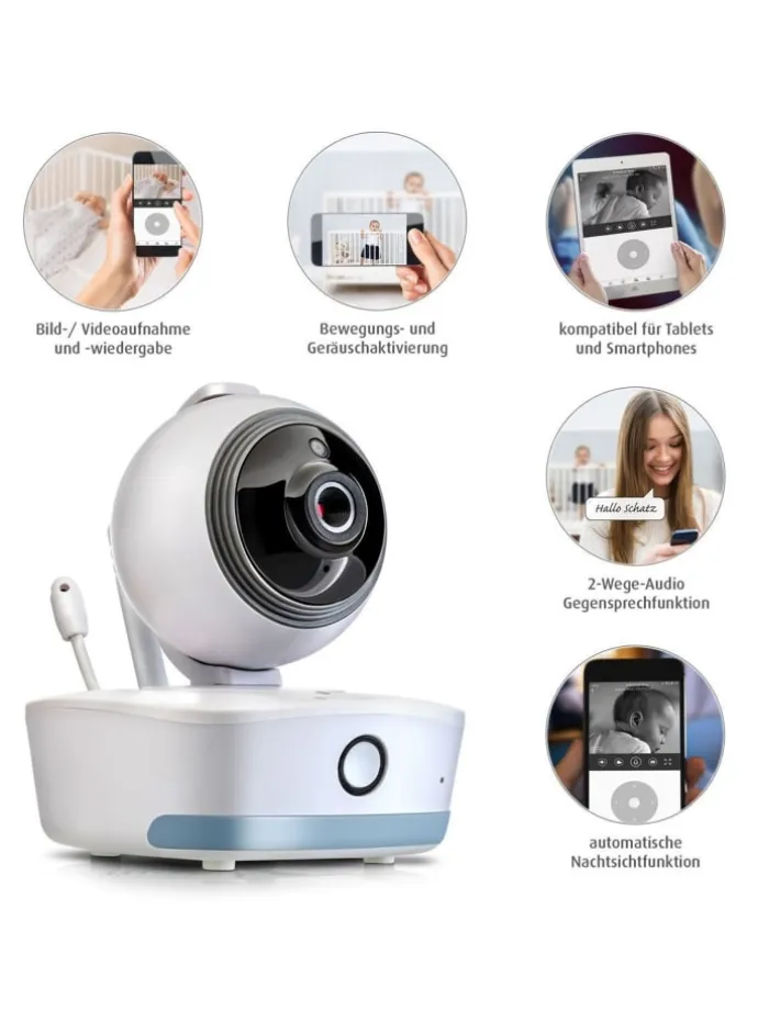 IP BabyCam Move Smart-Babyphone in Weiß ab 0 Monate