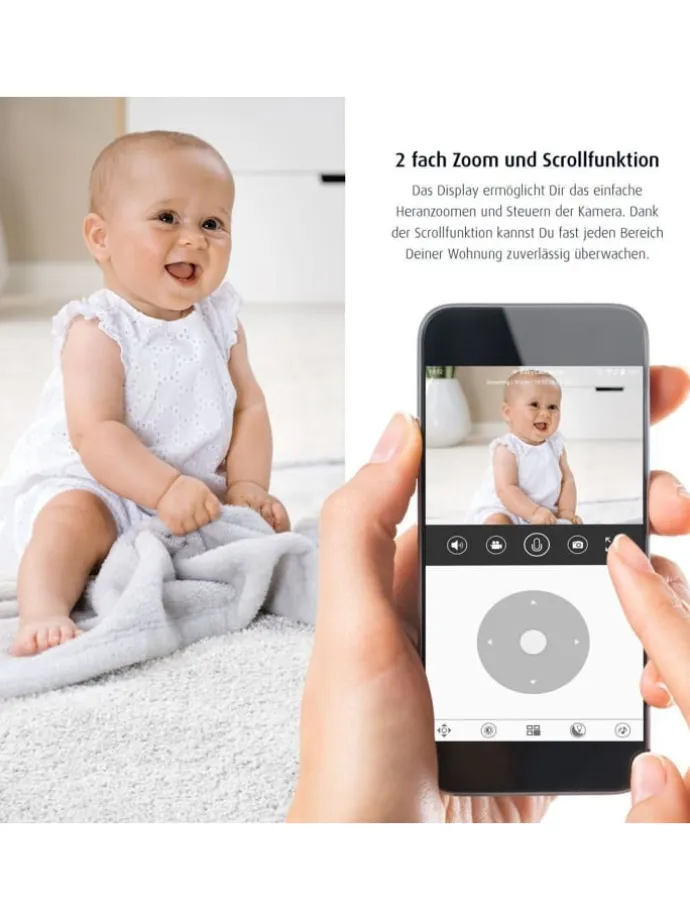 IP BabyCam Move Smart-Babyphone in Weiß ab 0 Monate