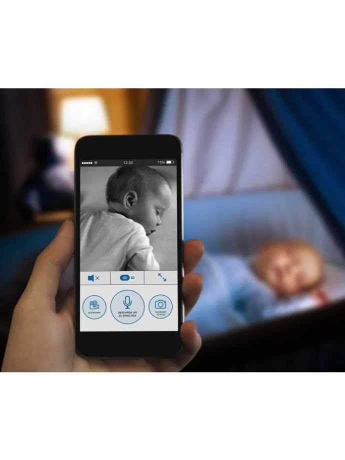 IP BabyCam Smart-Babyphone in Weiß ab 0 Monate