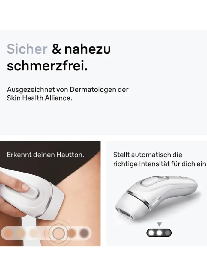 IPL-Haarentfernungsgerät "Silk-expert Pro IPL PL3122" in Weiß/ Silber
