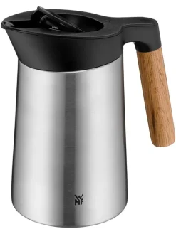Isolierkanne ''Kineo'' in Silber/ Schwarz/ Hellbraun - 600 ml