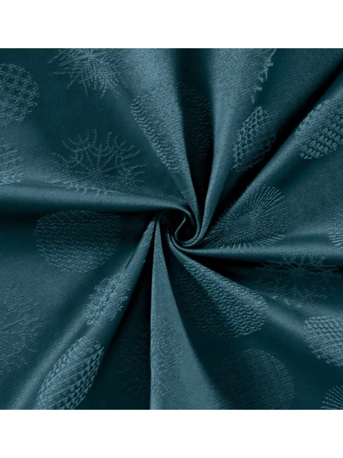 Jacquard, Baumwollmischung Tischläufer Calvia in petrol