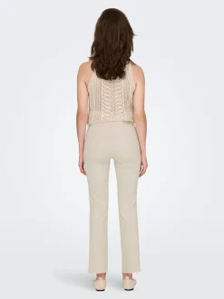 Jeans - Flared fit - in Beige
