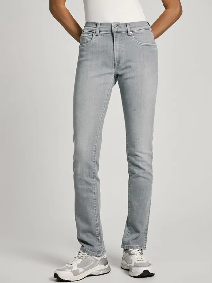 Jeans - Slim fit - in Hellgrau