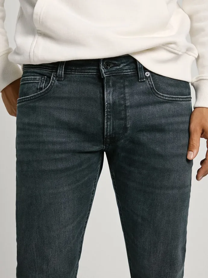 Jeans - Tapered fit - in Anthrazit