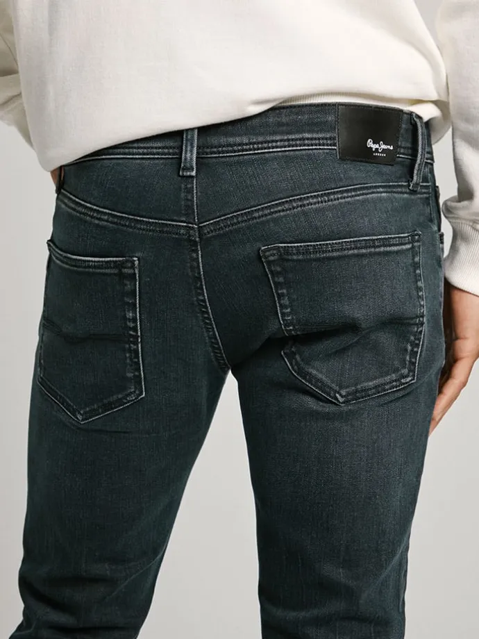 Jeans - Tapered fit - in Anthrazit