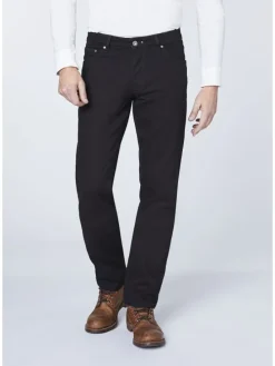Jeans aus schwarzem Denim in Schwarz