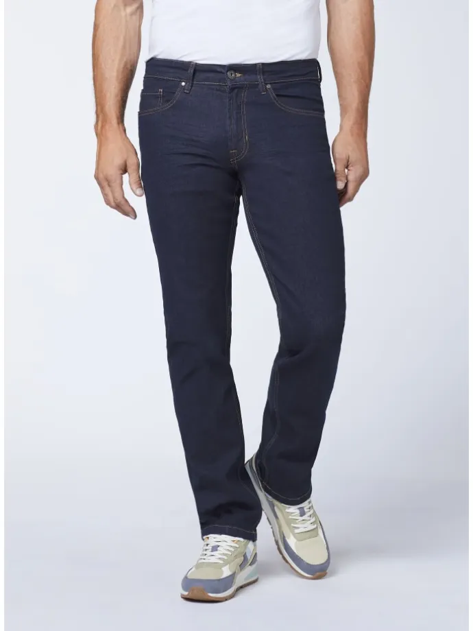 Jeans aus stretchigem Baumwollmix in Blau