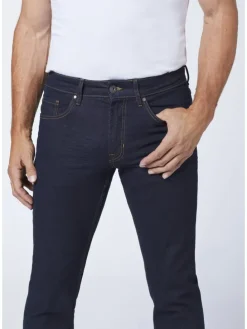 Jeans aus stretchigem Baumwollmix in Blau